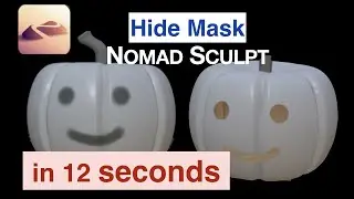 How to Hide Mask Area, Nomad Sculpt | in 12 seconds 