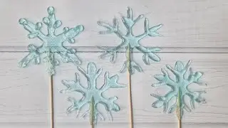 Isomalt snowflakes 🔹️ Snowflake cake toppers.