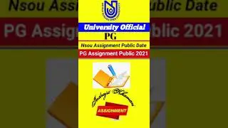 [ NSOU PG Assignment Public Date 2021 ] PG Assignment Public 2021|| Indrajit Khamari || 