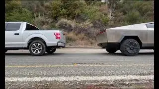 Tesla Cybertruck vs Ford F150 truck  Watch till the end ! 🤯 