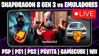 TESTANDO EMULADORES NO SNAPDRAGON 8 GEN 3 AO VIVO! | Galaxy Z Flip 6 PS2, Gamecube. Citra....