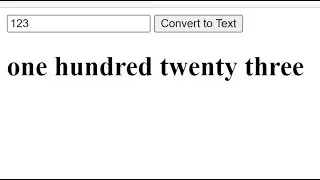 JavaScript code that convert  number to text