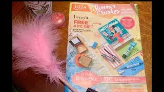 ASMR Flipping thru Ulta Mail Order Catalog, Soft Spoken Comments, Gentle Gum Chewing