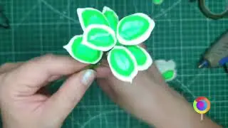 кустик из воздушного пластилина