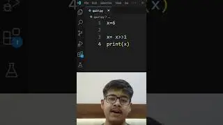 Right Shifting in python #shorts #trending #viral #python #bitwise #bitwiseoperators #coding