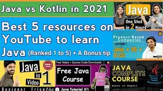 Best video resources to learn Java || Java vs Kotlin || Mayank Codes