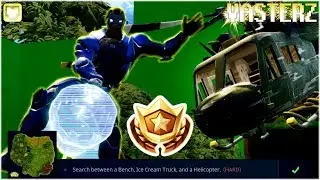 [Vasterz Plays: Fortnite] - "SEARCH BETWEEN A BENCH, ICE CREAM TRUCK, AND A HELICOPTER?!"