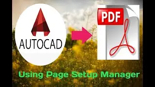 Convert Auto Cad to PDF Using Page Setup Manager.