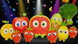 Funky Fruits & Veggies EXTENDED! - Fun Animation with Music! - Baby Sensory Dance Compilation