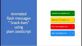 Flash messages using plain JavaScript