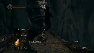 Dark souls daughters of ash.  Босс 04. Sen's Iron Golem (No damage)