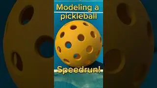 Pickleball modeling speed run! How-to vid and 3d print next! #pickleball #viral #modeling #cad #ball