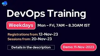 DevOps Online Training Batch | Mon - Fri 7-8.30AM IST | See description for further information