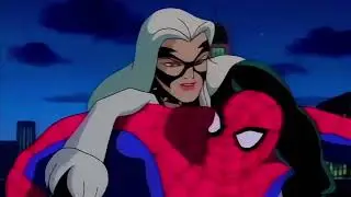 Black cat vs Spiderman (Spiderman: The Animated Series)