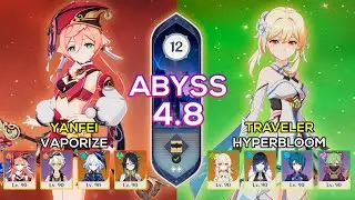 Yanfei Vaporize & Traveler Hyperbloom | Spiral Abyss 4.8 | Genshin Impact