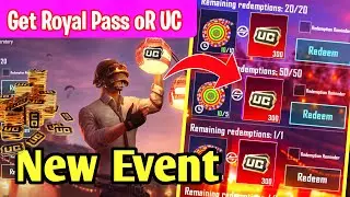 New UC Event in BGMI | Get Free Royal Pass oR UC