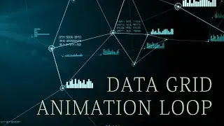 Futuristic digital network seamless loop animation + Alpha channel (After Effects + Plexus)