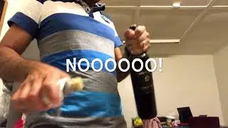 How to open wine with fork without corkscrews