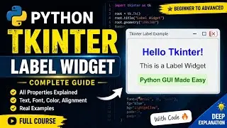 Tkinter Label Widget Full Guide 🔥 (Beginner to Advanced)
