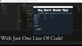 Add Dark Mode To Your Python App Using Only One Line Of Code[Modern UI, Flat GUI] QDarkStyleSheet