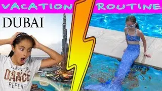 Vacation Evening Routine Dubai!!! Mermaid Transformation