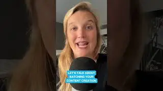 Let's talk about batching your content creation #shorts