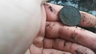 Шурф 3. водяная мельница. 2018 г. Minelab Excalibur 2