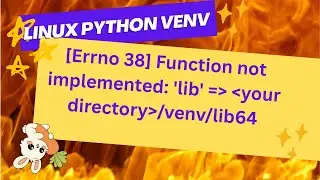 Python Linux Venv: [Errno 38] Function not implemented: 'lib' ....