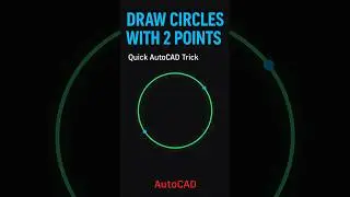 AutoCAD Trick: Draw a Perfect Circle Using Just Two Points!