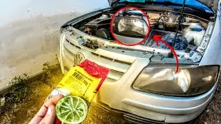 TESTE LIMPANDO O FAROL COM LIMÃO E BICARBONATO