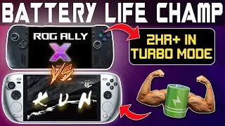 ROG Ally X Battery Life Test vs Ayaneo Kun