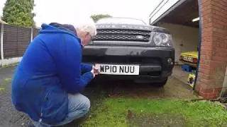 Range Rover Sport, Fitting New Number Plates.