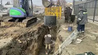Монтаж газового колодца