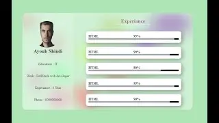 Build Glass Portfolio with HTML and CSS Tutorial