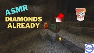 ASMR Gaming - Minecraft Ep.1 ⛏ | DIAMONDS ALREADY💎 and Finding our Home! - Whispering, Keyboard, Gum
