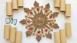 see what I did with beads and toilet paper rolls 💥| recycling craft ideas