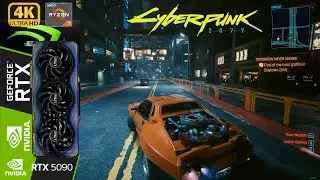 Cyberpunk 2077 - RTX 5090 + 9800X3D (4K Benchmark, Path Tracing Settings, DLSS4 Quality)