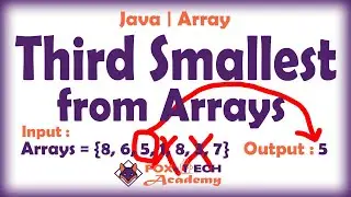 How to find third smallest from array in java || Third smallest from array || Java || Fox Tech