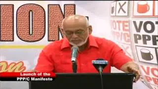 PPP/C 2015 Election Manifesto Launch Saturday April 25th, 2015