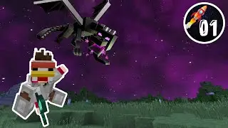 Ninja Chicken VS Dragon?! - Rocketcraft S3 E01 - Minecraft Bedrock SMP
