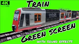 Train green screen 4k Hd footage chroma key 3d vfx man