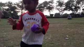Sanav playing in park