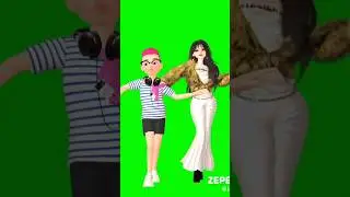 cartoon love story green screen 3D animation video