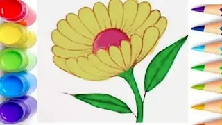 How To Draw Flower |Easy To Draw Flower |Flower Drawing |Flower