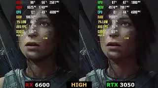 RX 6600 против RTX 3050 (OC)