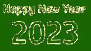 Happy new year 2023 green screen animation