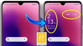 How To Add Date And Time On Home Screen In Realme | Time And Weather Widget Disappeared