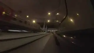 Жесткий запал на САПСАНЕ.Trainsurfing on  High-speed train 