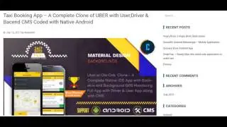 Taxi Booking App – A Complete Clone of UBER with User,Driver & Bacend CMS Coded with Native Android
