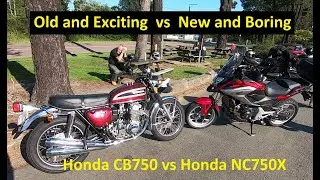 Old and Exciting Honda CB750 (1973) vs New and Boring Honda NC750x (2016)